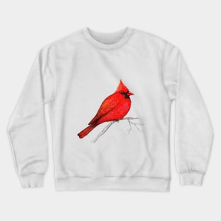 Northern cardinal pen drawing Crewneck Sweatshirt